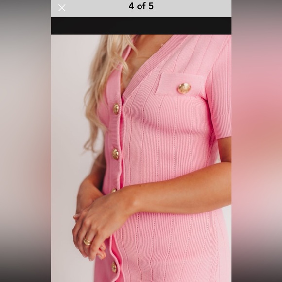 Worth Collective pink knit dress - Picture 3 of 4